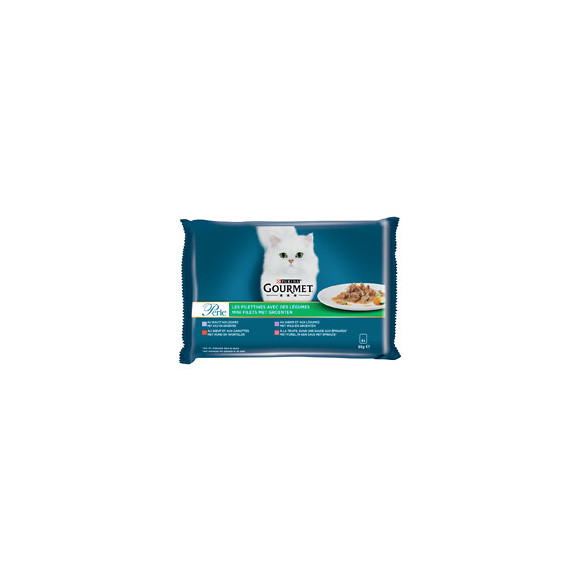 Sachets repas chat adulte Perle - multivariétés - 4x85g