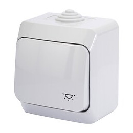 Cedar Plus - Bouton poussoir, 10 A - Gris