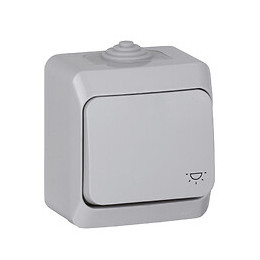 Cedar Plus - Bouton poussoir, 10 A - Gris