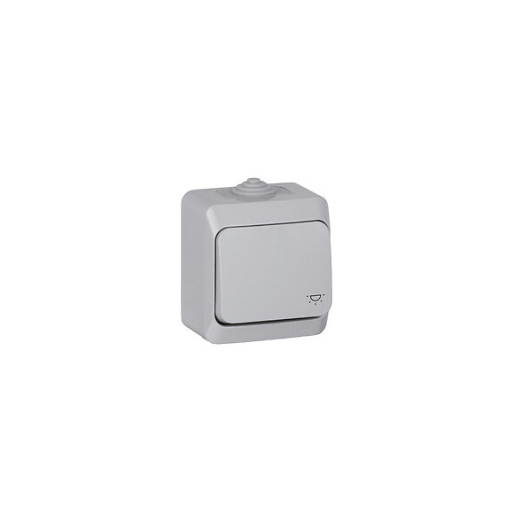 Cedar Plus - Bouton poussoir, 10 A - Gris