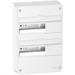 Coffret en saillie Blanc - 2 rangées de 13 modules