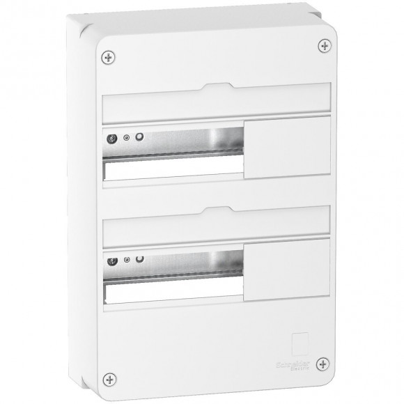 Coffret en saillie Blanc - 2 rangées de 13 modules