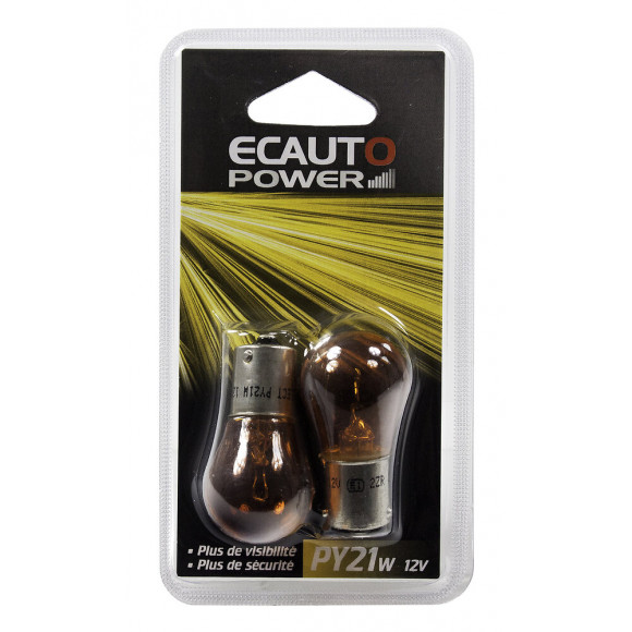 2 lampes automobile PY21W 12V