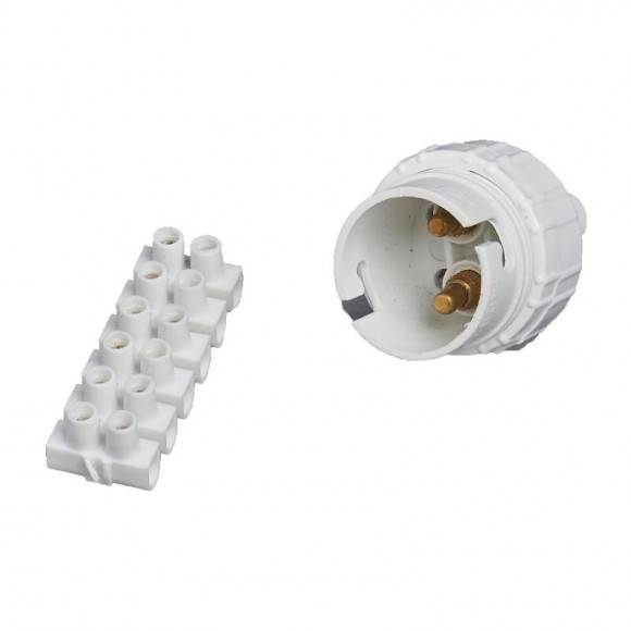 4 douilles B22 Nylon + 1 barrette de connexion 4mm2