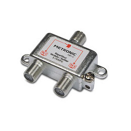 Répartiteur TV 2 sorties à fiche F blindé métal