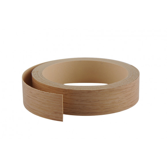 Chant mélaminé thermocollant 23mmx5ml chêne clair