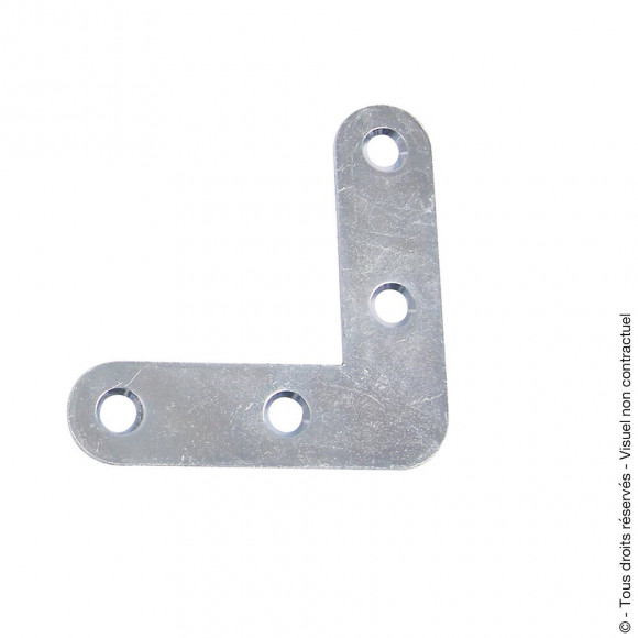 Equerre de châssis 10x1.5mm Longueur 40 zingué