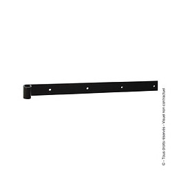 Penture bout carré 30x4mm Longueur 300mm noir