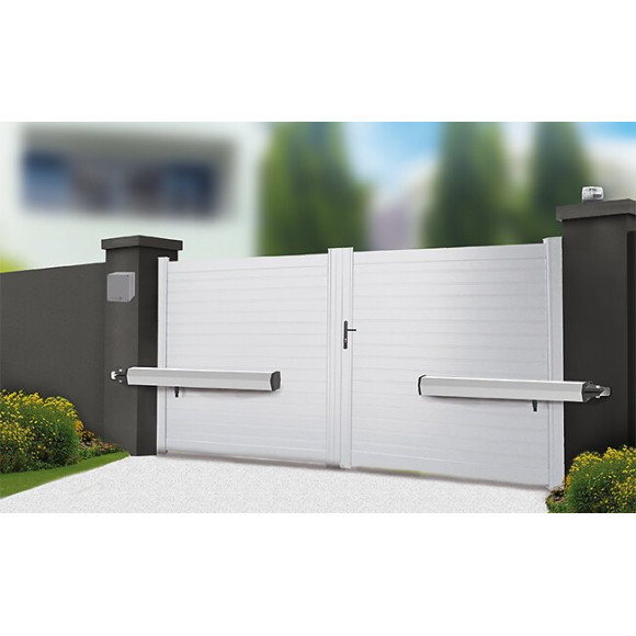 Motorisation à vis sans fin pour portail battant