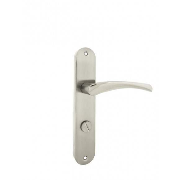 Garniture sur plaque Léa alu nickel mat condamnation