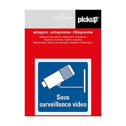 Picto 7.5x7.5cm Sous surveillance vidéo