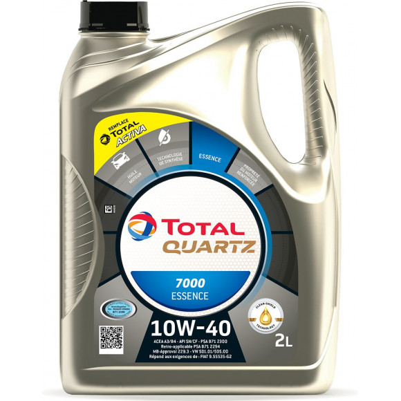 Huile Activa 7000 10W40 Essence 2L TOTAL