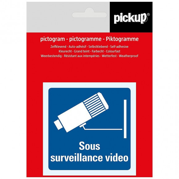 Picto 7.5x7.5cm Sous surveillance vidéo