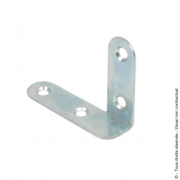 Equerre de châssis coudée 10x1.5mm L.40mm Droite zingué