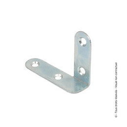 Equerre de châssis coudée 10x1.5mm L.40mm Droite zingué
