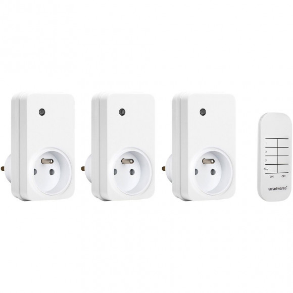 Kit de 3 prises commandées avec télécommande