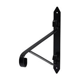 Equerre décorative pot de fleur noire 30x25cm