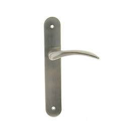 Poignée sur plaqué bec de canne Azury nickel mat entraxe 195mm