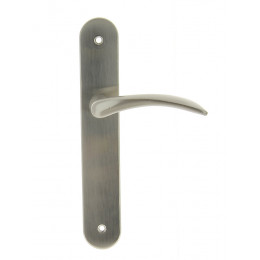 Poignée sur plaqué bec de canne Azury nickel mat entraxe 195mm