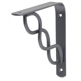 Equerre décorative scroll pewter 14.5x14.5cm