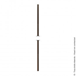 Tube acier pour espagnolette - L.1270mm - noir