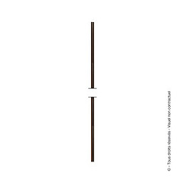 Tube acier pour espagnolette - L.1270mm - noir