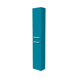 Colonne bleu lagon MDF 2 portes 170x16x30cm