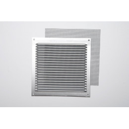 Grille d'aération aluminium mat à visser 17x17cm