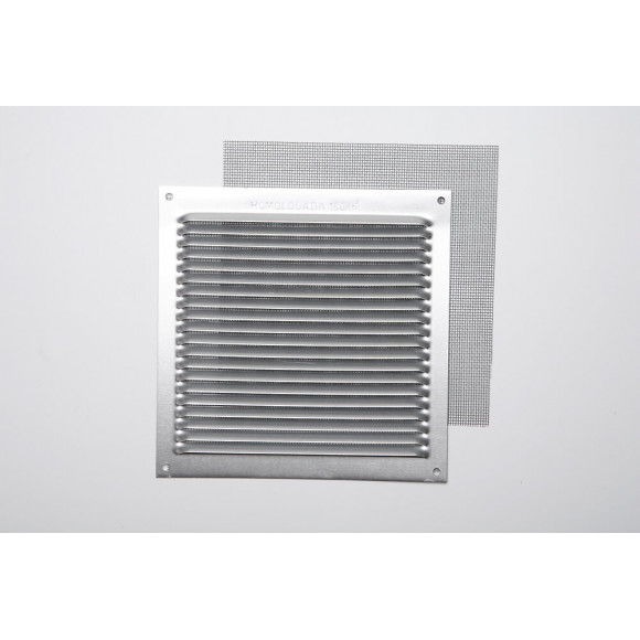 Grille d'aération aluminium mat à visser 17x17cm