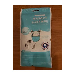 6 masques enfant CLEAR PROT. 20 lavages