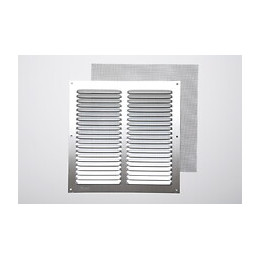 Grille d'aération aluminium mat à visser 25x25cm