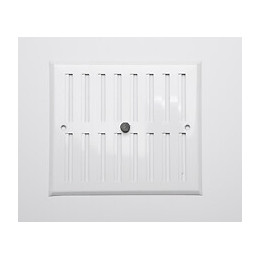 Grille d'aération  en alu blanc à visser entrée d'air réglable 17x19