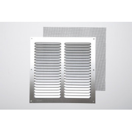 Grille d'aération aluminium mat à visser 25x25cm