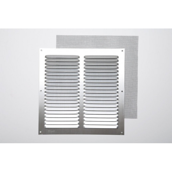 Grille d'aération aluminium mat à visser 25x25cm