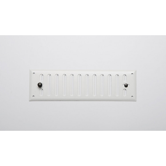 Grille d'aération  alu blanc à visser entrée d'air réglable 7x24