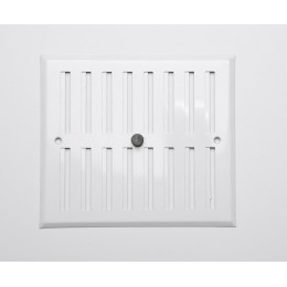 Grille d'aération  en alu blanc à visser entrée d'air réglable 17x19