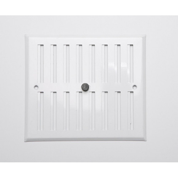Grille d'aération  en alu blanc à visser entrée d'air réglable 17x19