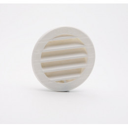 Grille d'aération ABS blanc tube avec moustiquaire diamètre 7,6  cm