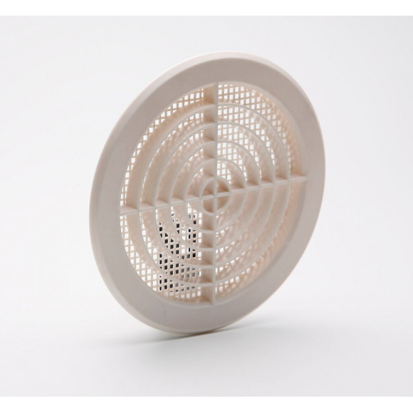 Grille d'aération ABS blanc à clipser tube D15-16 cm