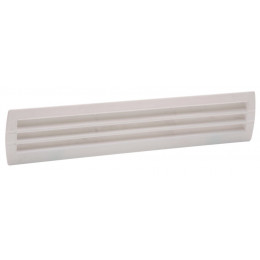 Grille d'aération ABS blanc à encastrer 4 x 28,3 cm