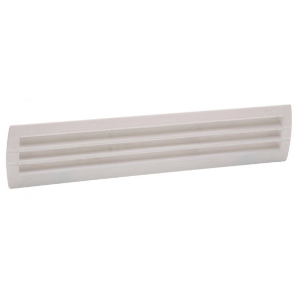 Grille d'aération ABS blanc à encastrer 4 x 28,3 cm