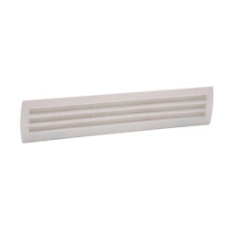 Grille d'aération ABS blanc à encastrer 4 x 28,3 cm