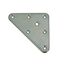 Platine triangulaire en acier zingué pour pied diamètre 90x120mm M8