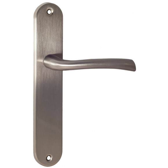 Garniture sur plaque Rhapsodie zamak nickel mat bec de cane 195mm