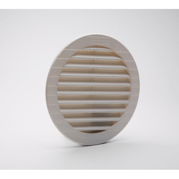 Grille d'aération ABS blanc tube avec moustiquaire diamètre 15,2