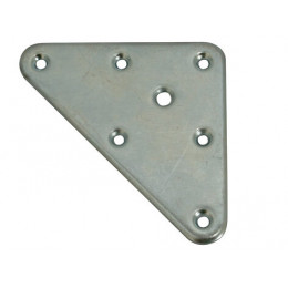 Platine triangulaire en acier zingué pour pied diamètre 90x120mm M8