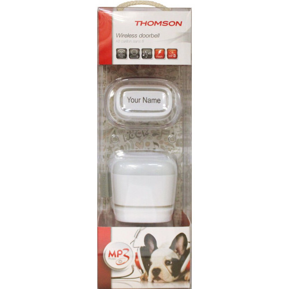 Carillon sans fil portée 300m Fonction Flash + MP3 THOMSON