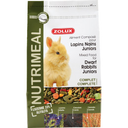 Aliments complets pour lapins nains juniors Nutrimeal 800g