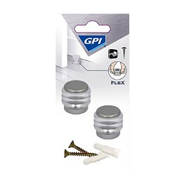 Butée élastique à Anneaux Gris Métallisé x2