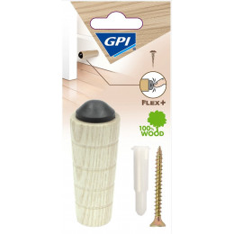 Butée Murale Frêne Bois Brut